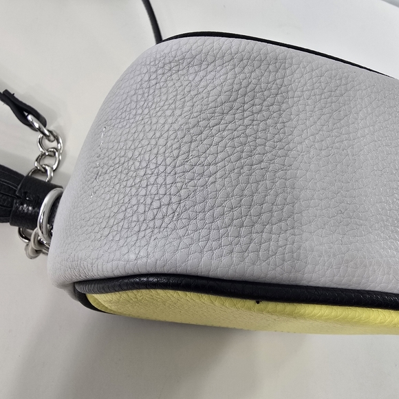 Tahari Quincy Colorblock Hobo Bag Quilt Faux Leather Recycled Tassel Hanbag NWT - Picture 10 of 14